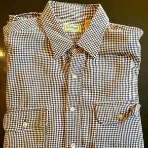 LL Bean Checked Flannel Shirt - Made in USA